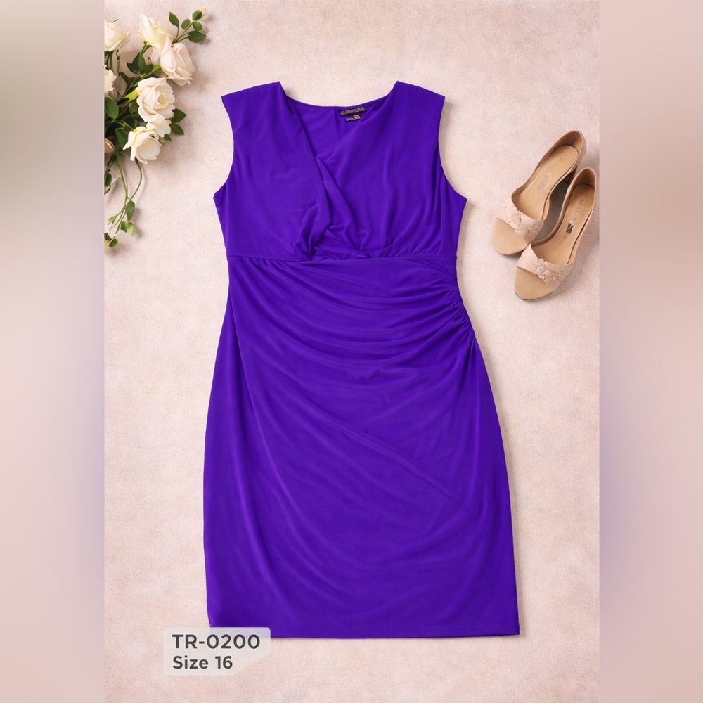 Ralph Lauren Royal Purple Midi Dress